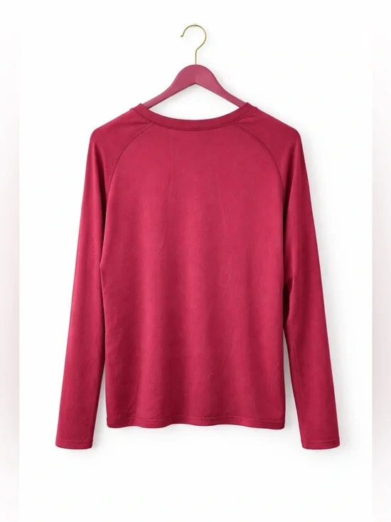 Lululemon Men’s Metal Vent Tech 2.0 Long Sleeve Shirt Red Maroon Size L - Picture 4 of 7